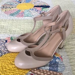 JC Journee Collection T Strap Pumps